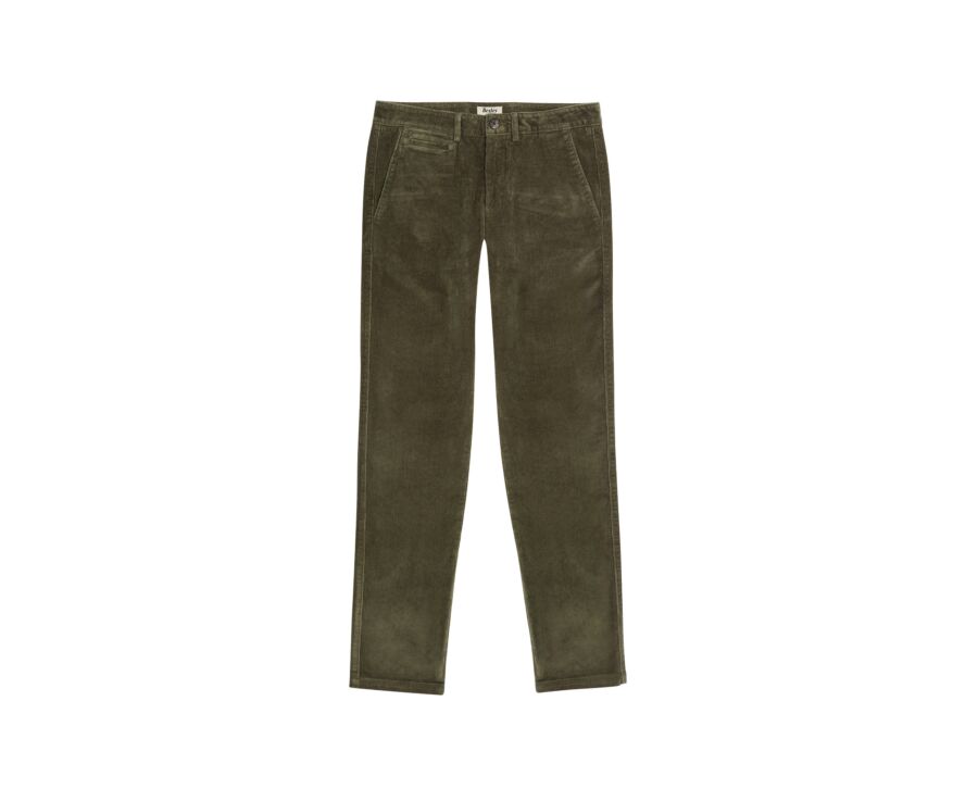 Pantalon chino homme olive en velours côtelé - NORMAN