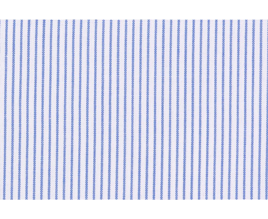 Chemise blanche coton rayures bleues - CLÉMENT