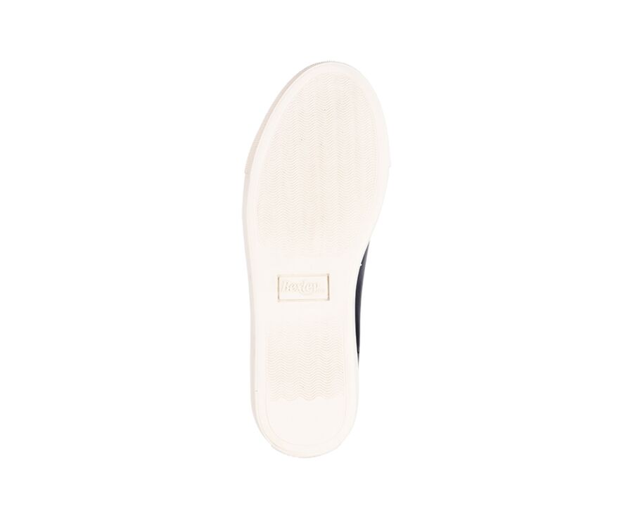 Sneakers cuir homme Navy Patiné - INGLEWOOD