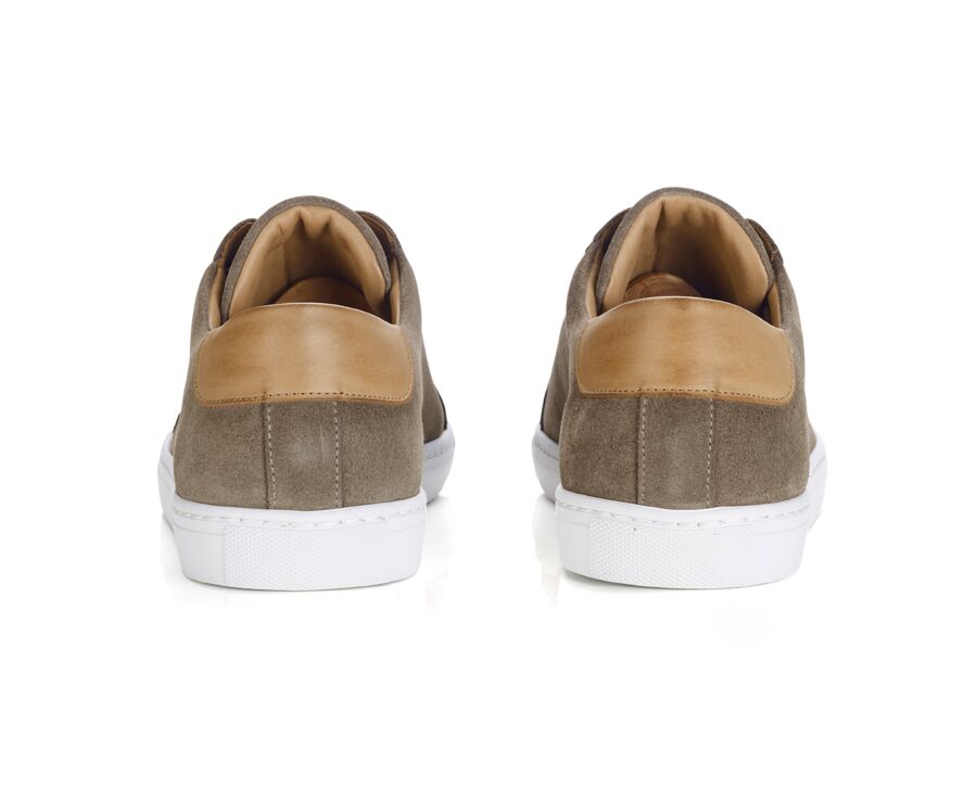 Sneakers cuir homme - Velours Kaki - INGLEWOOD
