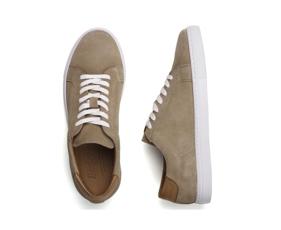 Sneakers pour homme Velours Beige Foncé - INGLEWOOD