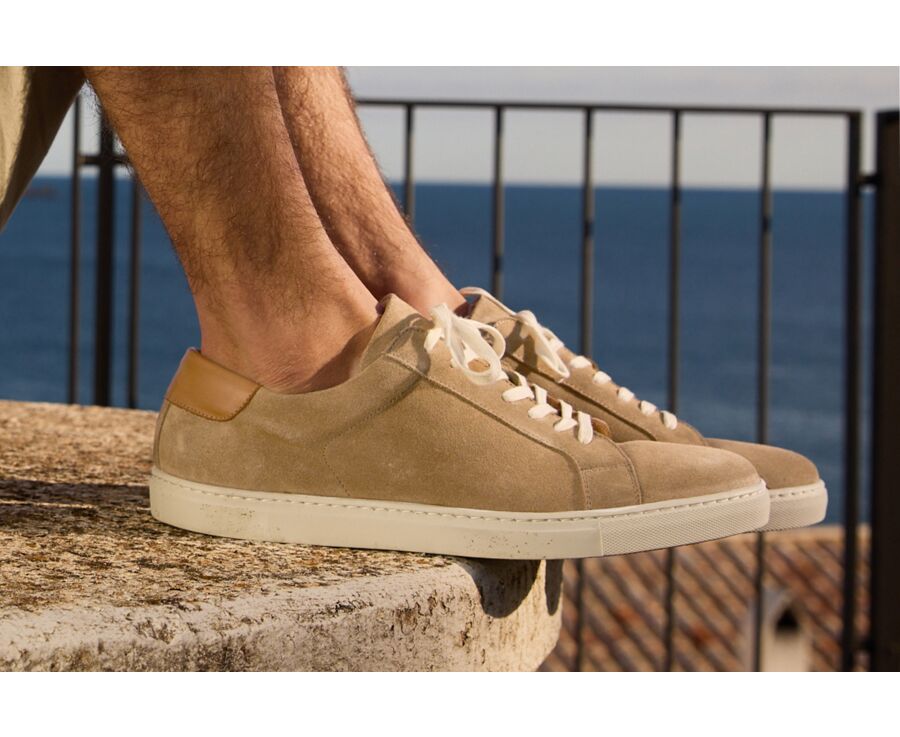 Sneakers pour homme Velours Beige Foncé - INGLEWOOD