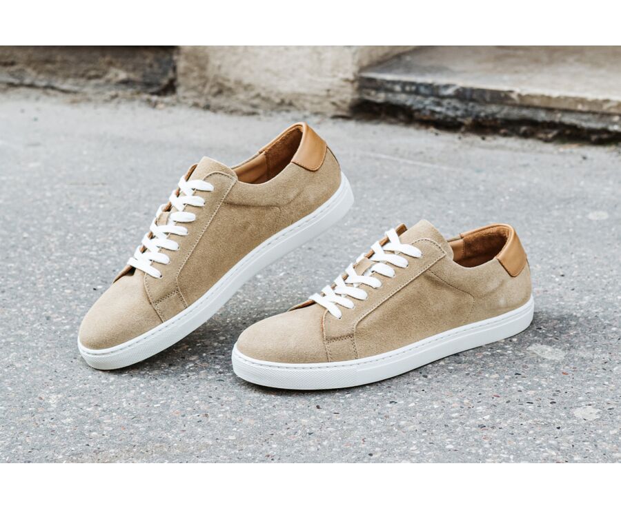 Sneakers pour homme Velours Beige Foncé - INGLEWOOD
