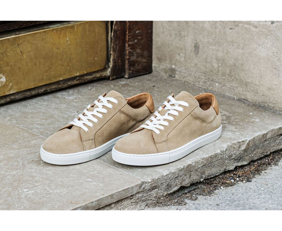 Sneakers pour homme Velours Beige Foncé - INGLEWOOD