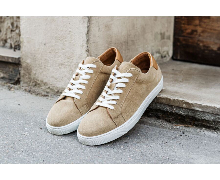 Sneakers pour homme Velours Beige Foncé - INGLEWOOD