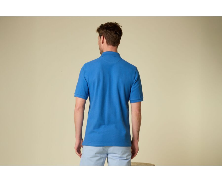 Polo homme Bleu Denim - Finition Lavée - GARETH