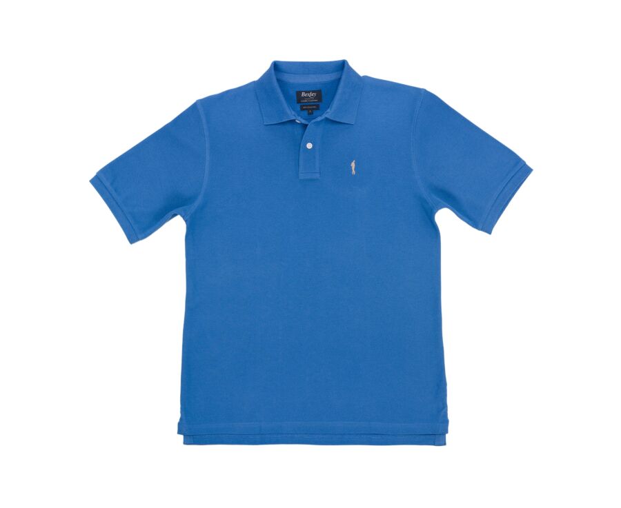 Polo homme Bleu Denim - Finition Lavée - GARETH