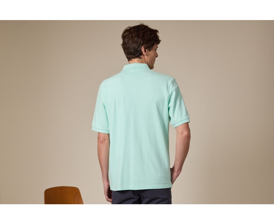Polo homme Vert Pâle - Finition Lavée - GARETH