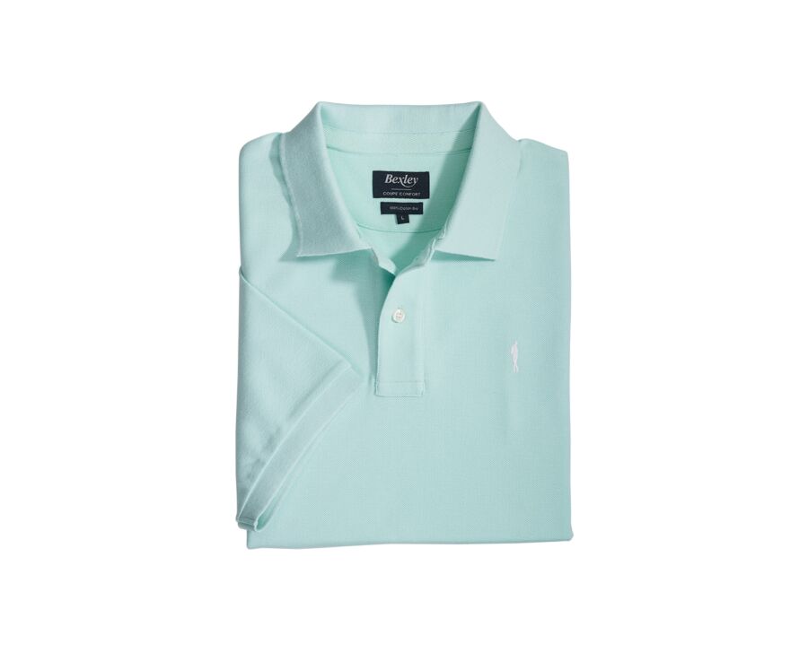 Polo homme Vert Pâle - Finition Lavée - GARETH