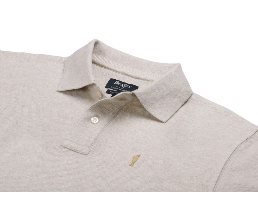 Polo homme Beige Chiné - Finition Lavée - GARETH