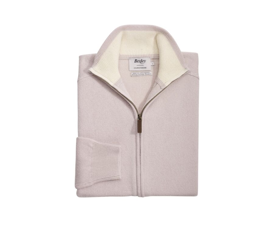 Gilet zippé homme laine - Beige Clair - KANE