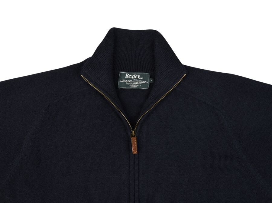 Gilet zippé homme laine Bleu Marine - KANE