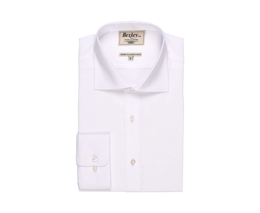 Chemise blanche Oxford double fil uni - OTTAVIO