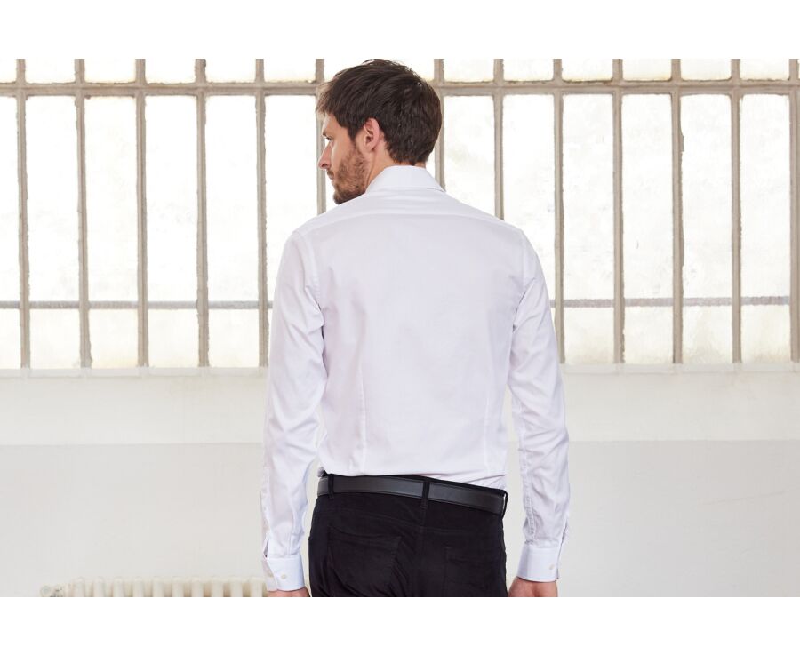 Chemise blanche Oxford double fil uni - OTTAVIO