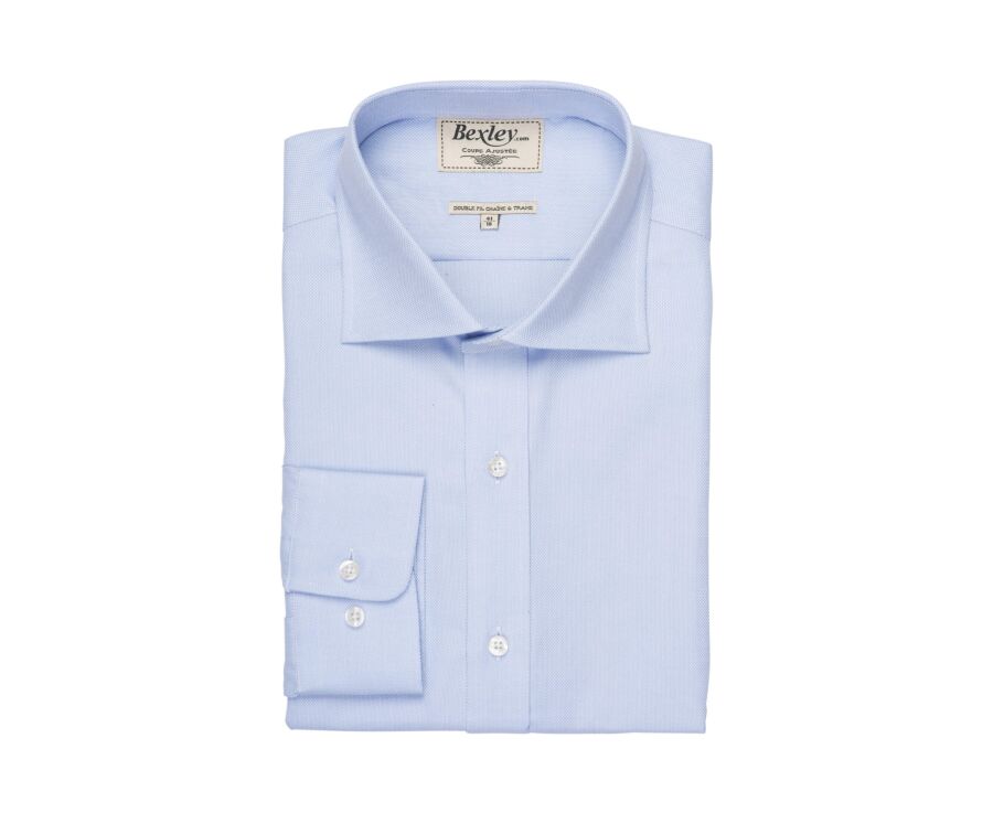 Chemise bleu ciel Oxford double fil uni - OTTAVIO