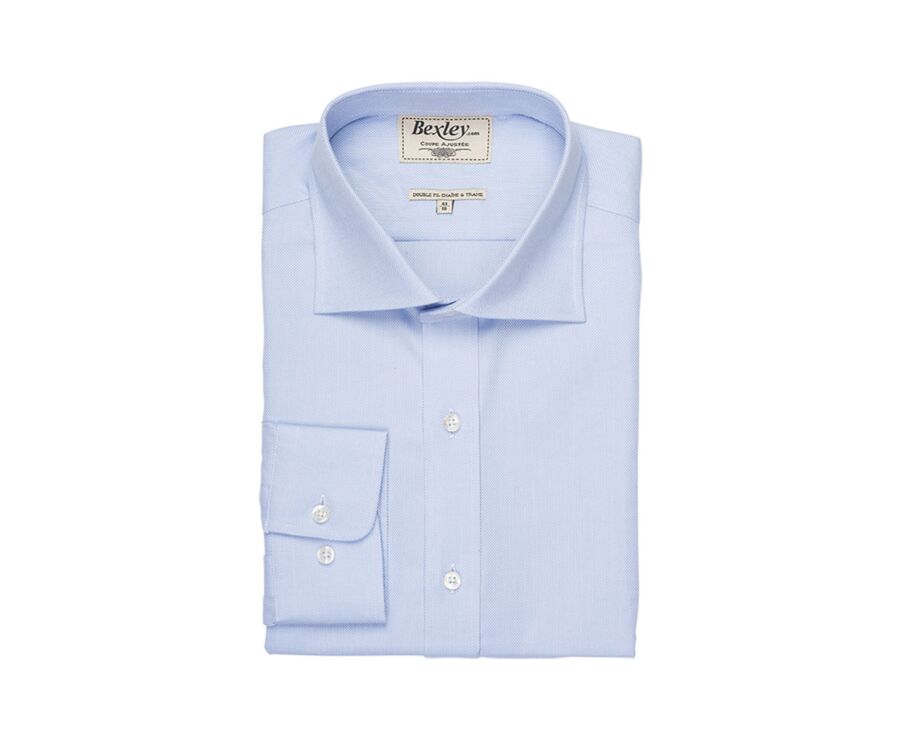 Chemise bleu ciel Oxford double fil uni - OTTAVIO