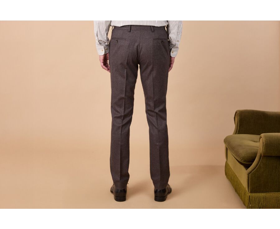 Pantalon de costume homme Chocolat Chiné - LAZARE