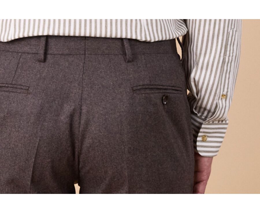Pantalon de costume homme Chocolat Chiné - LAZARE