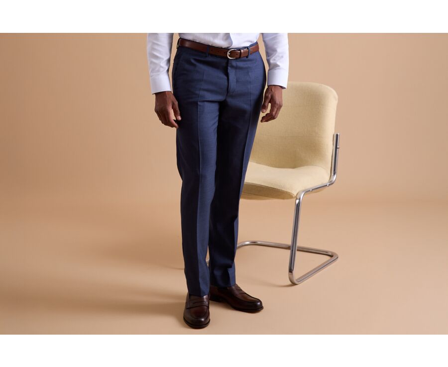 Pantalon de costume homme Bleu Chiné - LAZARE