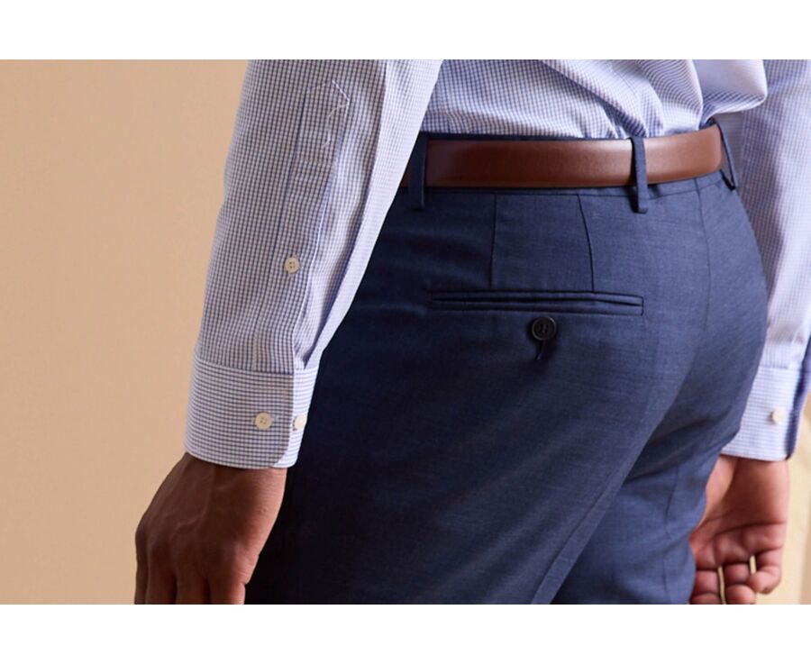 Pantalon de costume homme Bleu Chiné - LAZARE