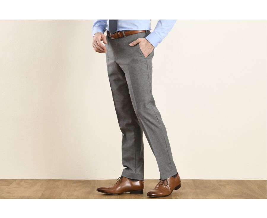 Pantalon de costume homme Gris Clair - LAZARE