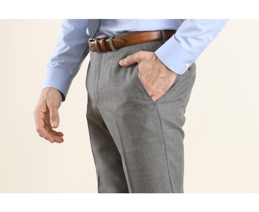 Pantalon de costume homme Gris Clair - LAZARE