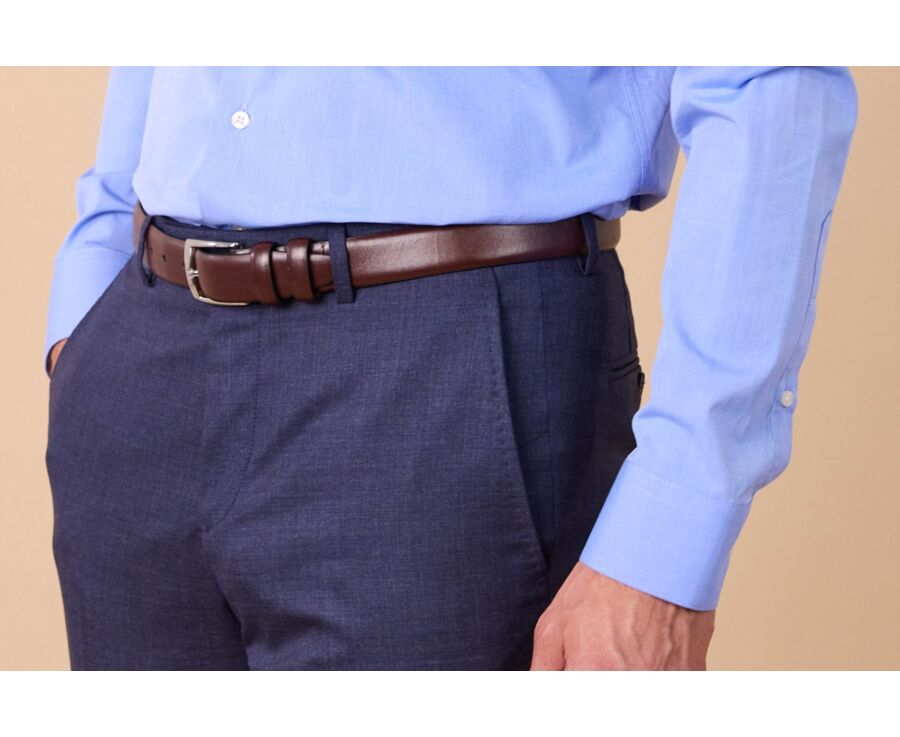 Pantalon de costume homme Bleu Foncé Chiné - LAZARE