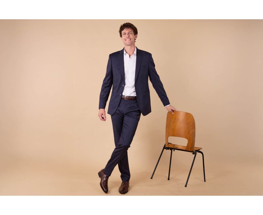 Pantalon de costume homme Bleu Marine - LAZARE