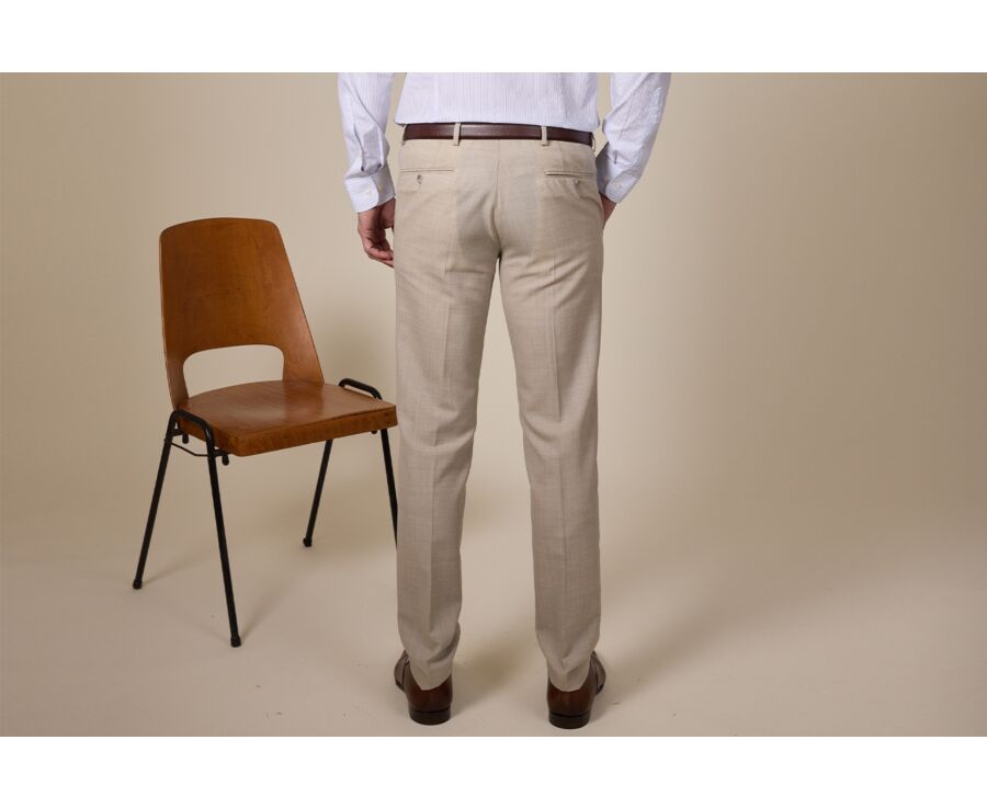 Pantalon de costume homme Beige Chiné - LAZARE