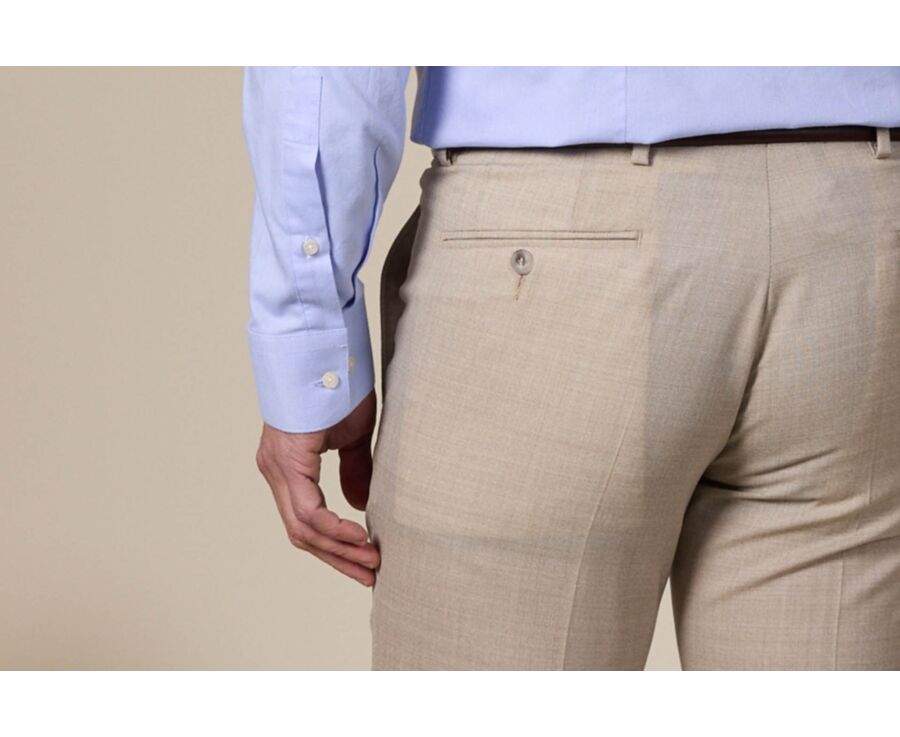 Pantalon de costume homme Beige Chiné - LAZARE