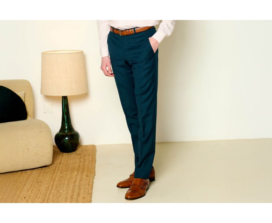 Pantalon de costume homme Vert Bouteille - LAZARE