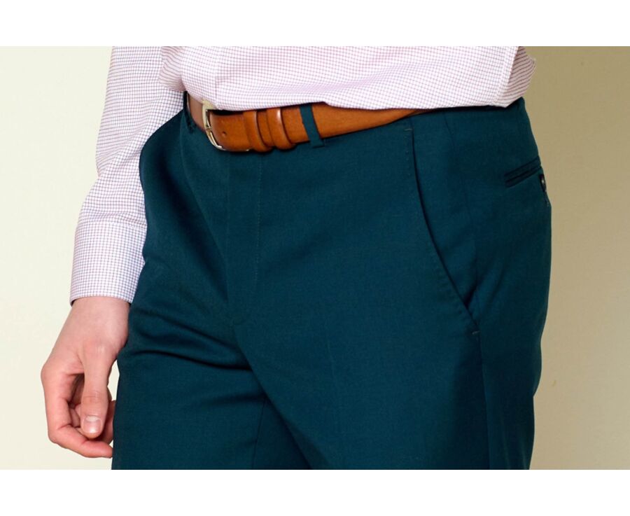 Pantalon de costume homme Vert Bouteille - LAZARE