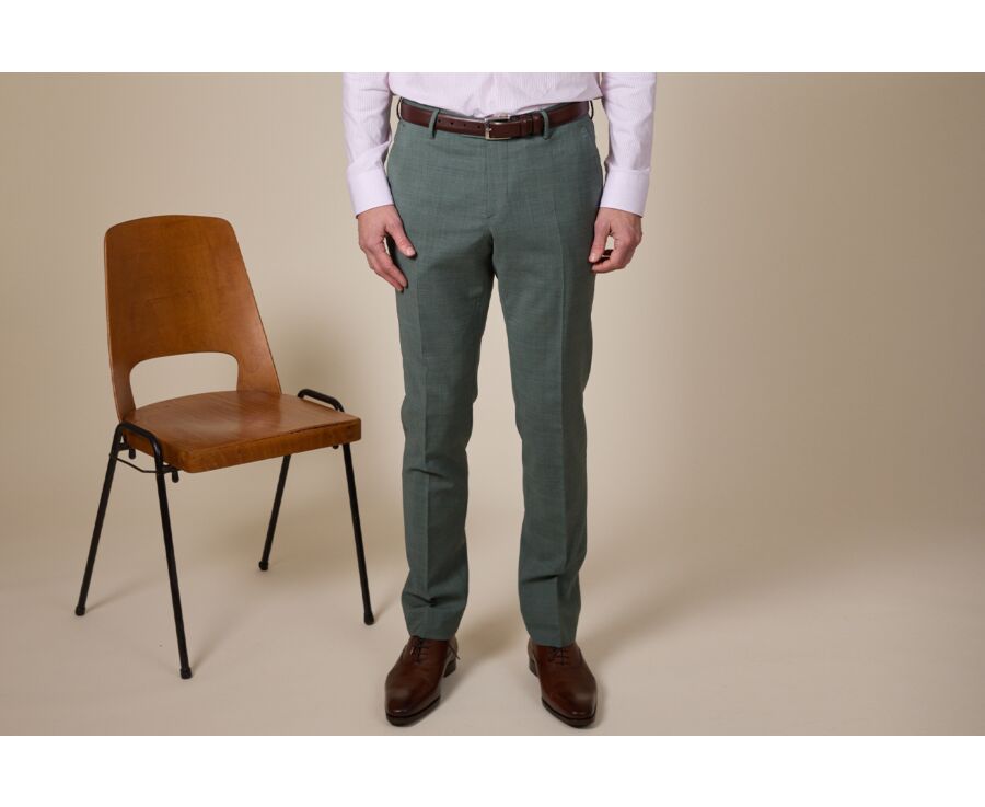 Pantalon de costume homme Vert Tilleul - LAZARE