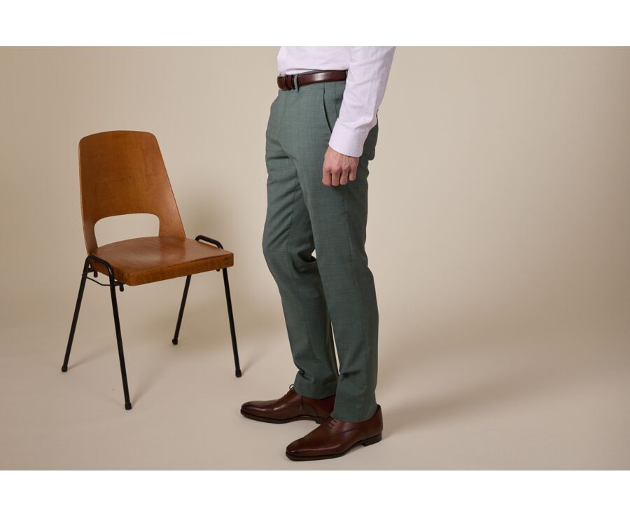 Pantalon de costume homme Vert Tilleul - LAZARE