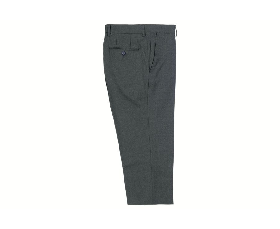 Pantalon de costume homme vert foncé chiné en laine Super 120's - LAZARE