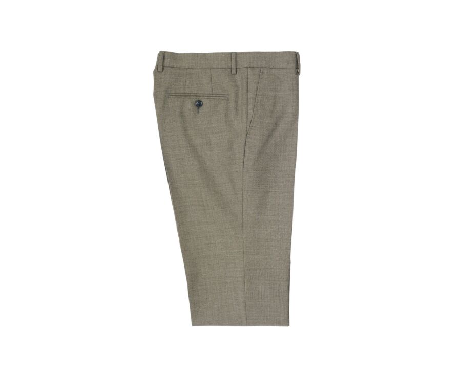 Pantalon de costume homme Kaki Clair Chiné - LAZARE