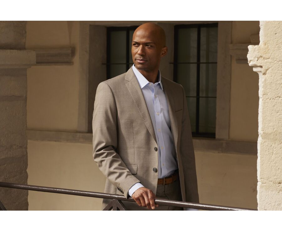 Veste de costume homme Taupe Chiné - LAZARE