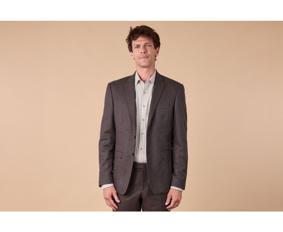 Veste de costume homme Chocolat Chiné - LAZARE