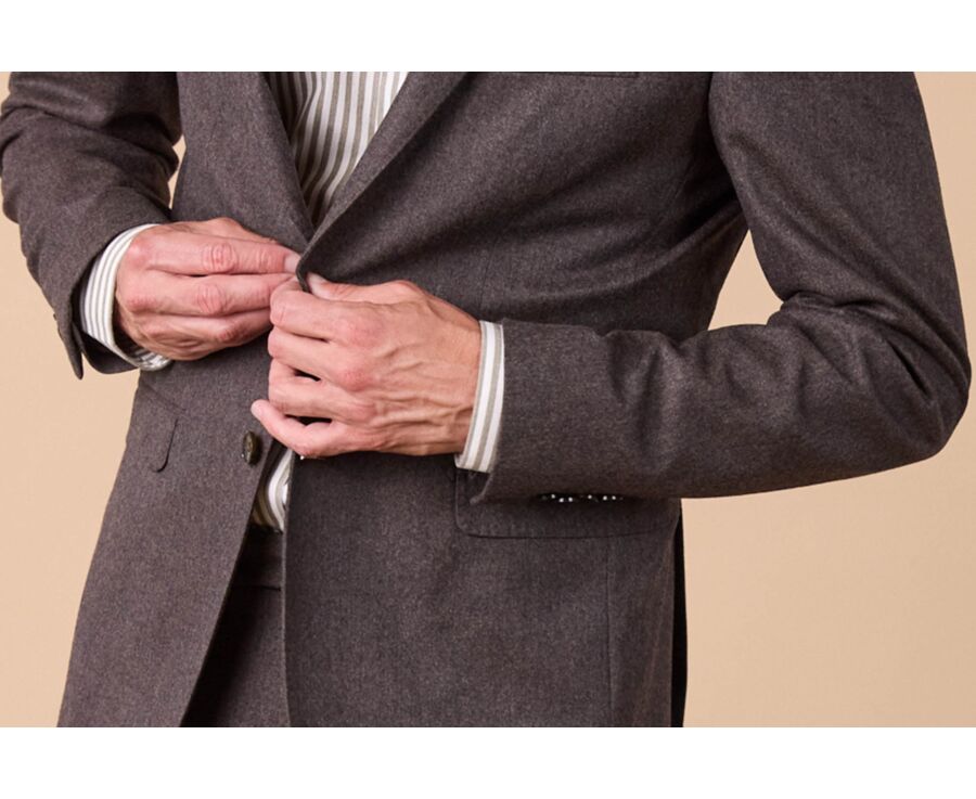 Veste de costume homme Chocolat Chiné - LAZARE