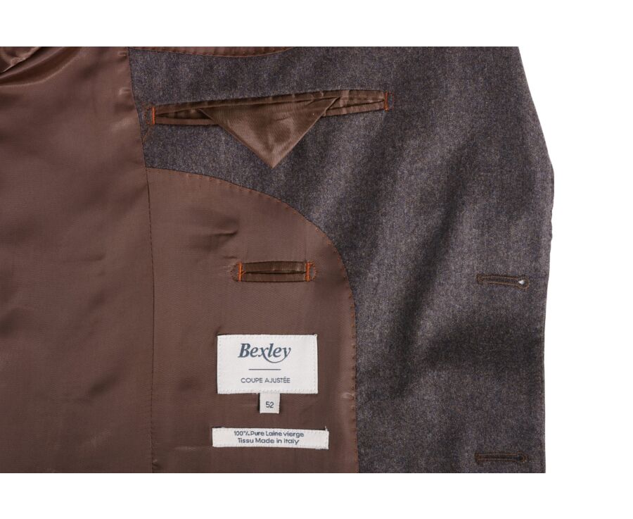 Veste de costume homme Chocolat Chiné - LAZARE