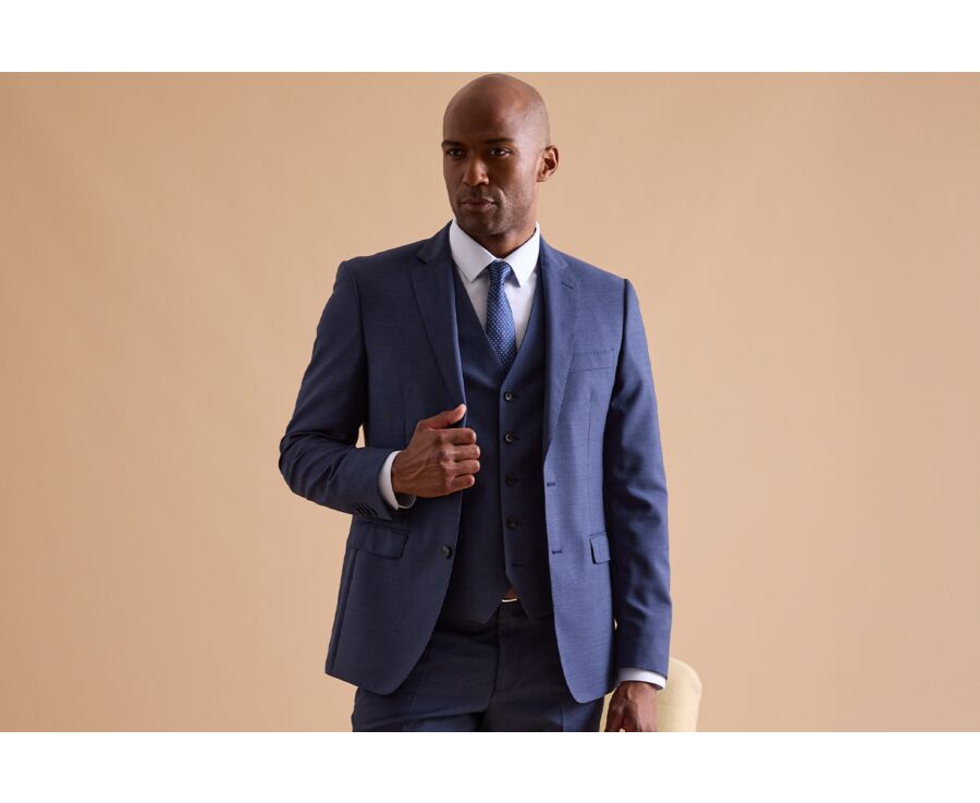 Veste de costume homme Bleu Chiné - LAZARE