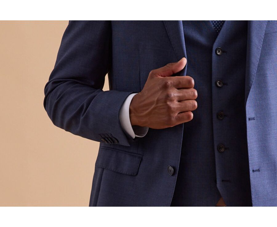 Veste de costume homme Bleu Chiné - LAZARE