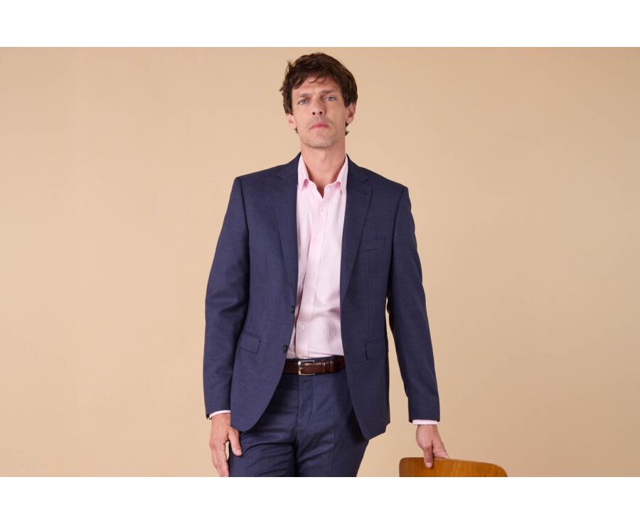 Veste de costume homme Bleu Foncé Chiné - LAZARE