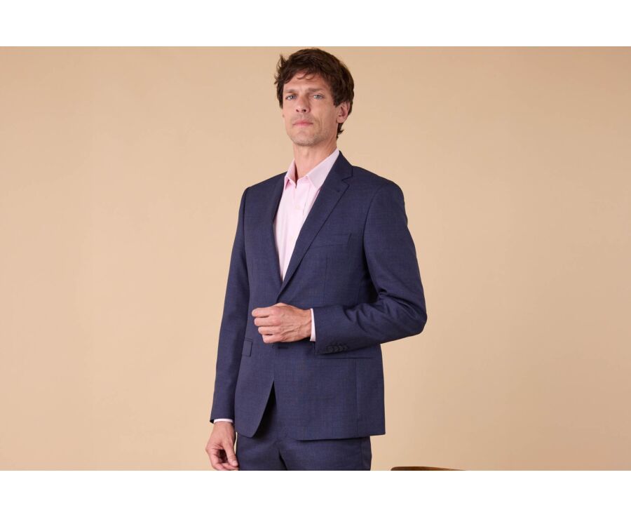Veste de costume homme Bleu Foncé Chiné - LAZARE