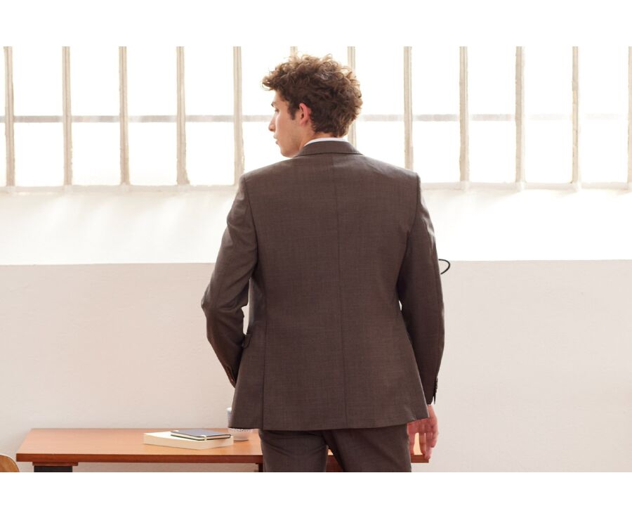 Veste de costume homme Marron Chiné - LAZARE