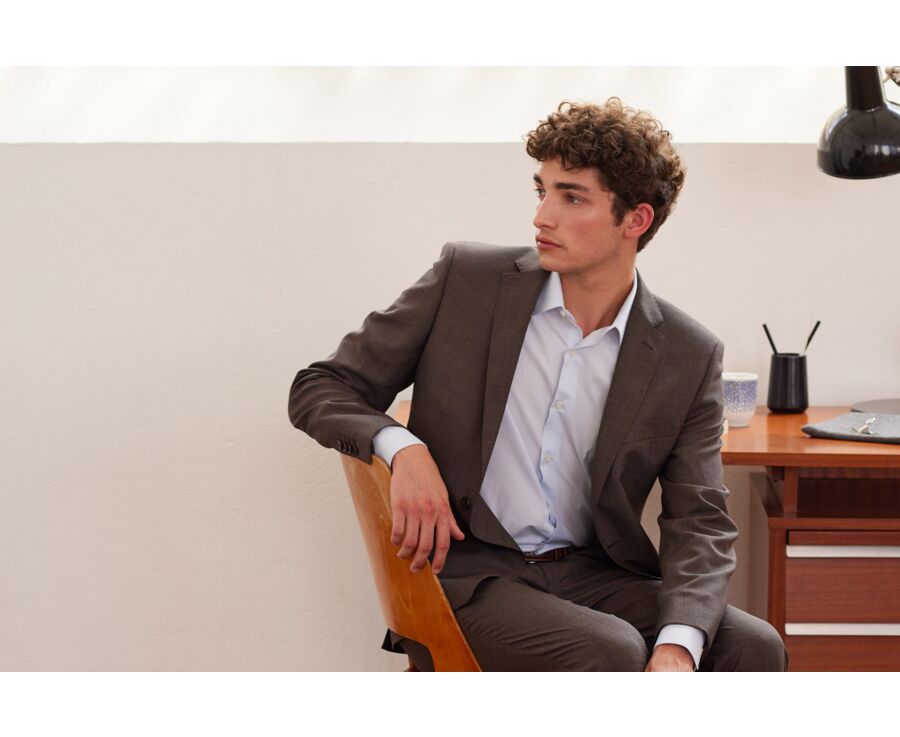 Veste de costume homme Marron Chiné - LAZARE