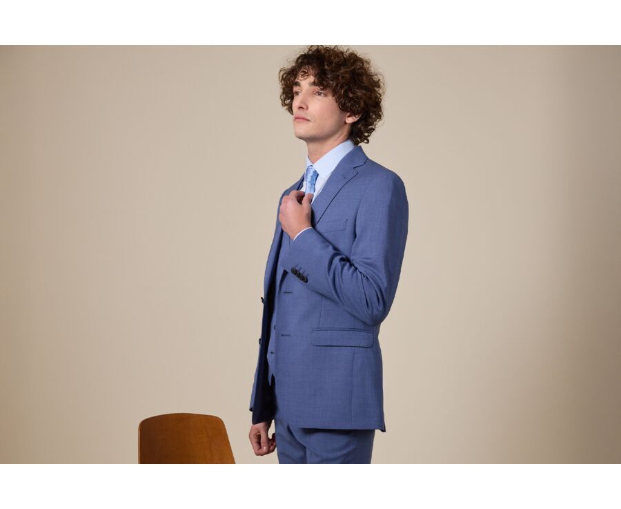Veste de costume Bleu Clair Chiné II - LAZARE