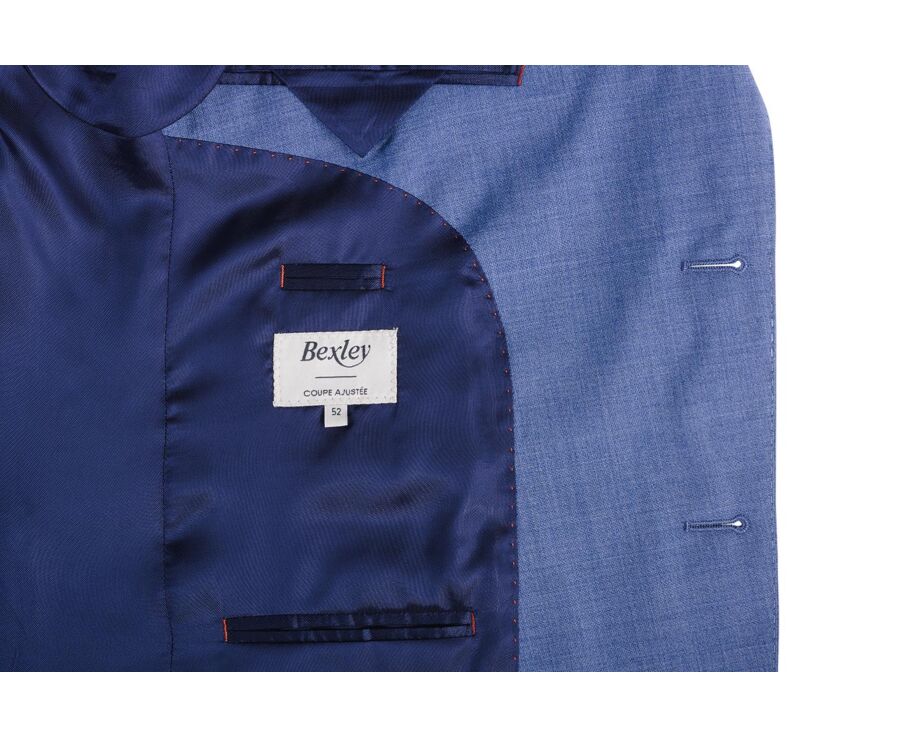 Veste de costume Bleu Moyen Chiné - LAZARE