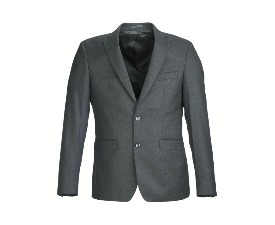 Veste de costume homme vert foncé chiné en laine Super 120's - LAZARE