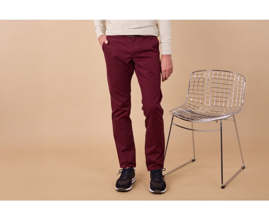 Pantalon chino homme - Bordeaux - NIGEL II